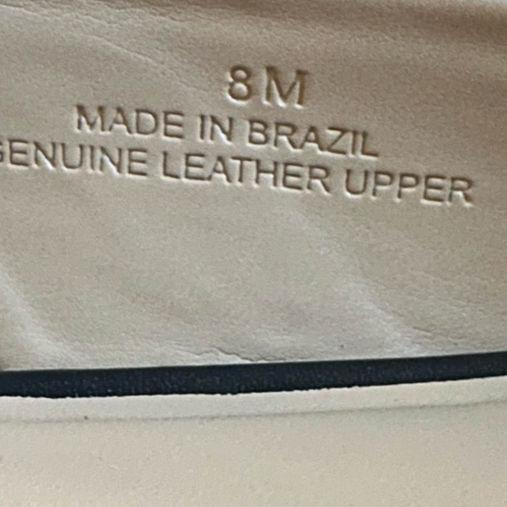 Talbots Edison Slingback Flats Polka Dot Print Gold Mirrored Low Heel Size 8M - Picture 12 of 12